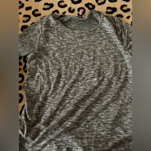 Juicy couture womens grey diamond short sleeve shirt